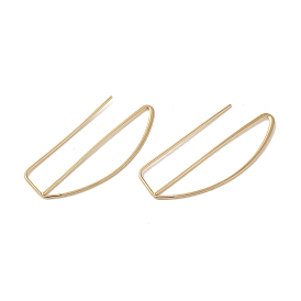 304 Stainless Steel Dangle Hoop Earrings, Semicircle Earrings for Women