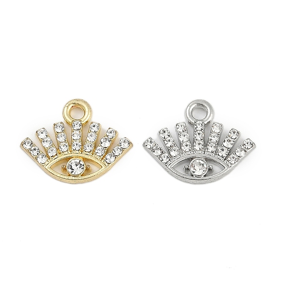 Подвески из сплава с микропаве из стразов, Форма глаз