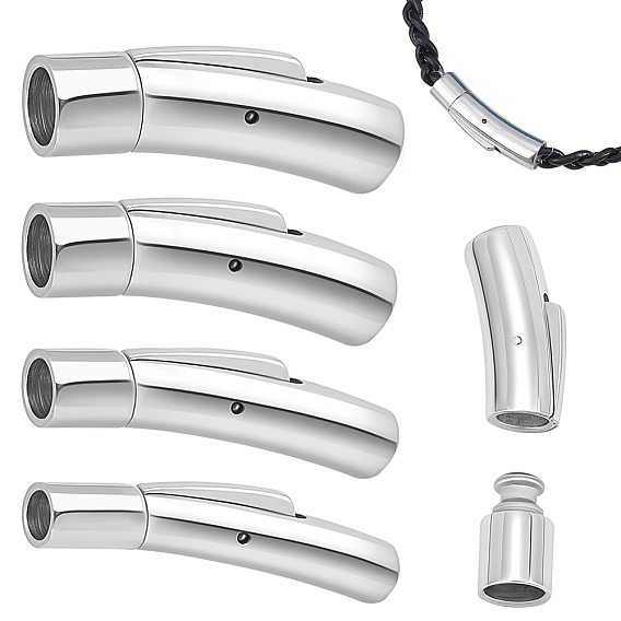 8 шт. 4 стили 316 хирургическая нержавеющая сталь и 304 штыковые застежки из нержавеющей стали, колонка