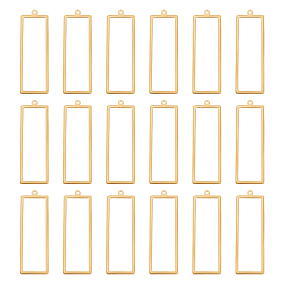 20 латунные подвески шт., полый, прямоугольный шарм