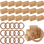 20piezas de modelo de mini césped de paja, accesorios de casa de muñecas micro paisaje, simulando decoraciones de utilería, con 15 haz de cuerda de yute