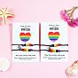 2Pcs Couple Magnet Metal Matching Charm Bracelets Set, Rainbow Color Pride Flag Waxed Braided Beaded Adjustable Bracelets for Men Women
