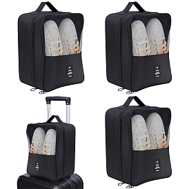 4шт. тканевые сумки для хранения обуви на молнии, Портативные дорожные пылезащитные сумки-органайзеры на молнии для одежды, прямоугольные