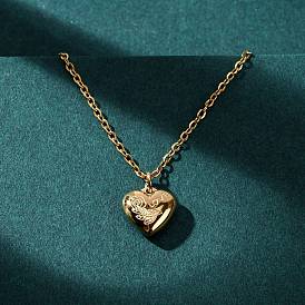 304 Женские ожерелья с кулоном в виде розы и сердца из нержавеющей стали, ионное покрытие (ip)