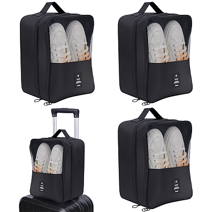 4шт. тканевые сумки для хранения обуви на молнии, Портативные дорожные пылезащитные сумки-органайзеры на молнии для одежды, прямоугольные