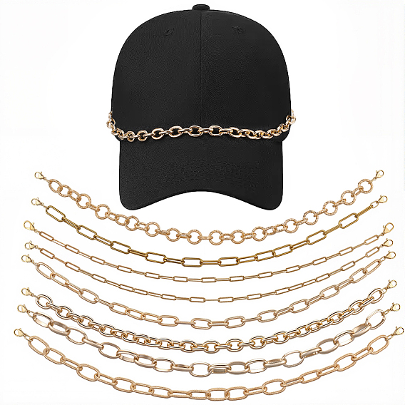 8 шт. 8 стили 304 цепи из нержавеющей стали и алюминия для бейсболок