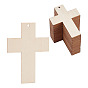 40 большие деревянные подвески, крестик