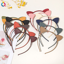 Morandi Color Plastic Hair Clip for Women, Simple Headband with High Crown and Matte Texture