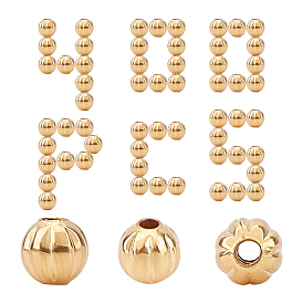 400Pcs Brass Beads, Long-Lasting Plated, Pumpkin