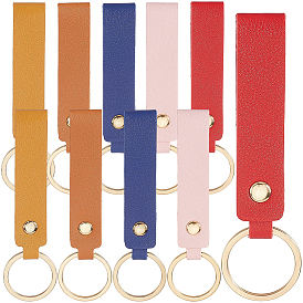 10 шт. 5 цвета брелок из искусственной кожи с железной петлей для ремня для ключей