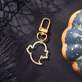 Подвесные украшения в виде привидения из акрила, с поворотными застежками сплава