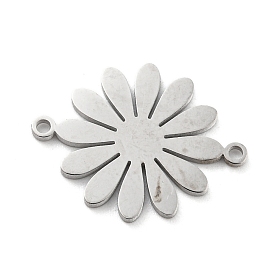 304 Stainless Steel Connector Charms, Flower Links