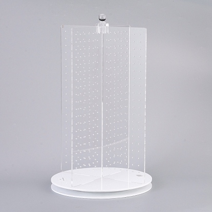 360°Rotating Organic Glass Earring Display Stand, Earring Display Tower