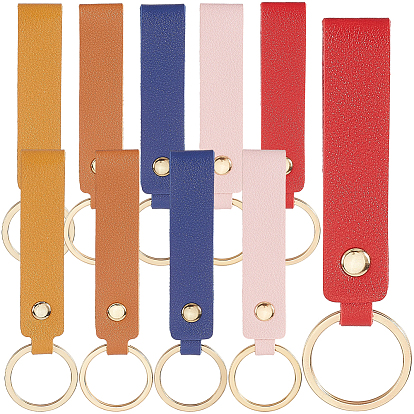 10 шт. 5 цвета брелок из искусственной кожи с железной петлей для ремня для ключей