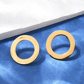 304 из нержавеющей стали серьги, кольцо, ионное покрытие (ip)