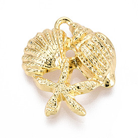 Подвески из сплава , раковина, ракушка и морская звезда