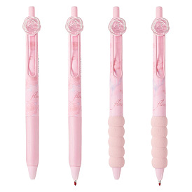 4Ensembles de stylos en plastique en forme de rose