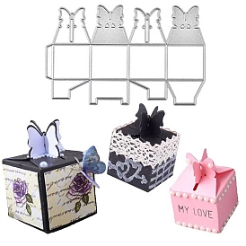 Butterfly Gift Box Carbon Steel Cutting Dies Stencils, for DIY Scrapbooking, Photo Album, Decorative Embossing Paper Card