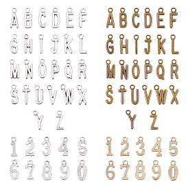 8 Sets 4 Stile aus Legierung im tibetischen Stil, Buchstabe a~z & Zahlen