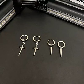 Серьги из 304 нержавеющей стали, цвет нержавеющей стали