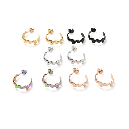 304 серьга-гвоздик из нержавеющей стали, полукруглые серьги для женщин