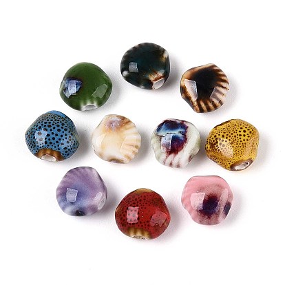 Ручной фарфоровые керамические шарики, фантазии античного стекла фарфора, формы раковины