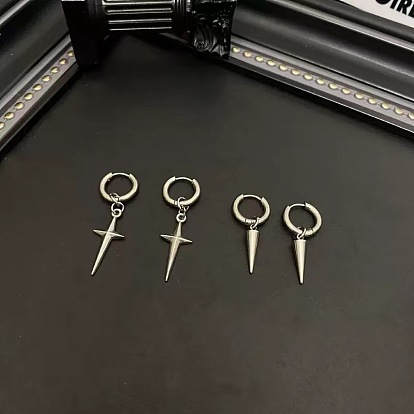 Серьги из 304 нержавеющей стали, цвет нержавеющей стали