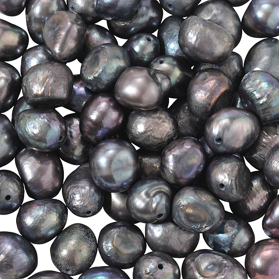 100шт. натуральные пресноводные жемчужные бусины, окрашенные, картофель