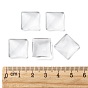 Transparent Glass Square Cabochons