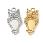 304 Stainless Steel Pendant Cabochon Settings, Owl Charms, Ion Plating(IP)