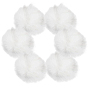 Handmade Faux Rabbit Fur Pom Pom Ball Covered Pendants, Fuzzy Bunny Hair Balls Charm, with Elastic Fiber