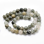 Natural Green Rutilated Quartz Beads Strands, Round