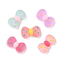 Translucent Frosted Resin Cabochons, Imitation Jelly, Bowknot