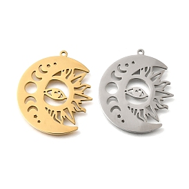 304 подвески из нержавеющей стали, лазерная резка, луна с солнечным очарованием