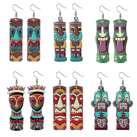 Boho African Acrylic Earrings: Colorful, Quirky & Tribal-inspired Ear Drops
