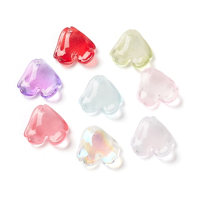 Spray Painted Glass Pendants, Petaline Charms