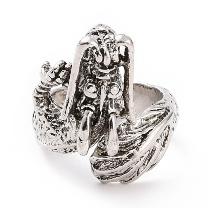 Dragon Wide Band Rings for Men, Punk Alloy Cuff Rings