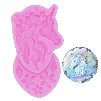 DIY Silicone Unicorn Molds, Fondant Molds, Resin Casting Molds, for Chocolate, Candy, UV Resin & Epoxy Resin Craft Making