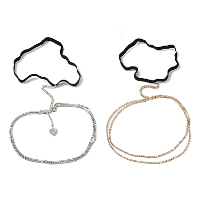 Цепочка на бедро из сплава с кисточками и кристаллами и стразами