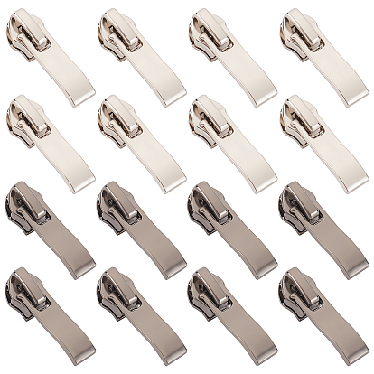 32Pcs 2 Colors Alloy Replacement Zipper Sliders, for Luggage Suitcase Backpack Jacket Bags Coat