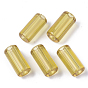 Transparent Glass Bugle Beads, Column, Round Hole