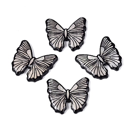 Acrylic & Natural Freshwater Shell Cabochons, Butterfly