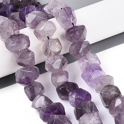 Природный аметист нитей бисера, граненый самородки