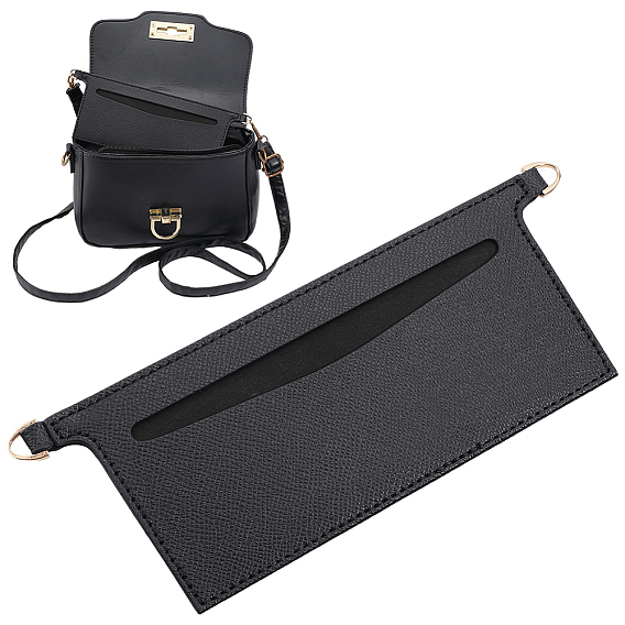 Вставки-органайзеры для сумок из микрофибры, со сплавочной фурнитурой, прямоугольные, золотой свет