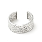 304 Stainless Steel Textured Open Cuff Ring for Men Women