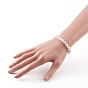 Bracelets extensibles en perles acryliques transparentes pour enfants, Perle en bourrelet, couleur ab , ronde à facettes