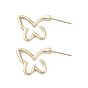Butterfly Alloy Studs Earrings for Women, with 304 Stainless Steel Pins