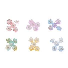 Акриловые прелести, с латунной петлевой фурнитурой, цветок