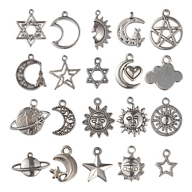 Universe Series, Tibetan Style Alloy Pendants, Mixed Shapes