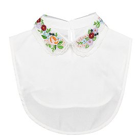 Съемный воротник из полиэстера с вышитыми цветами, отделка декольте, аксессуары для одежды diy